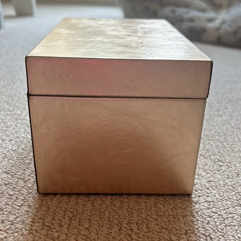 restoration hardware gold jewelry box